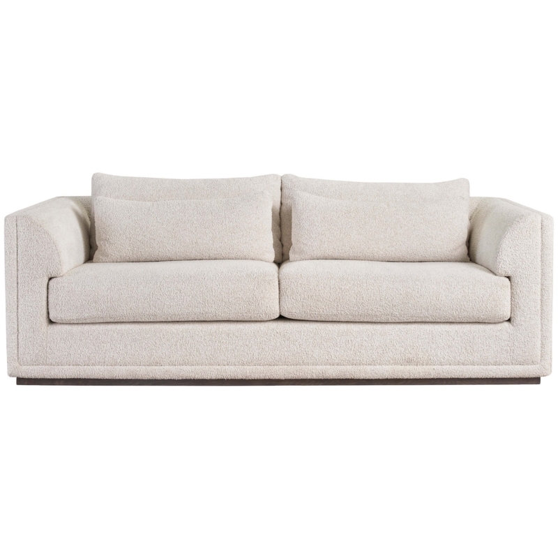 Minimalist Sofa with Blocky Silhouette and Low Profile Base