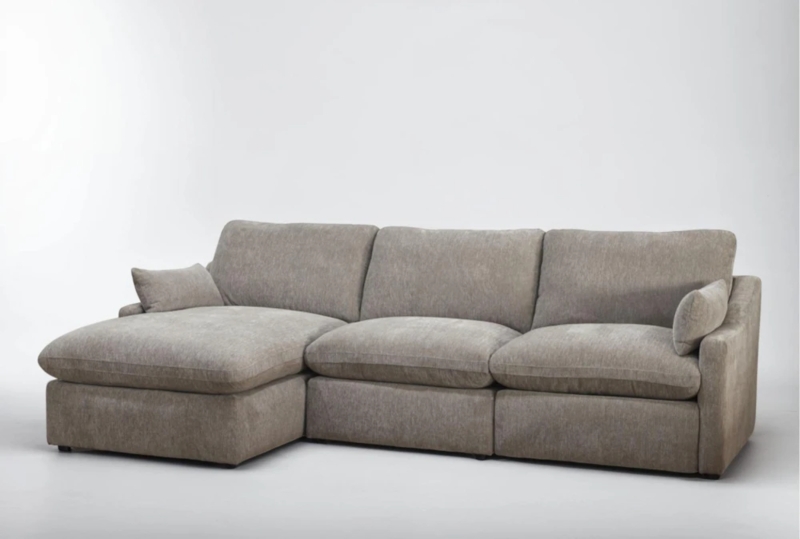 Mocha Sectional Power Reclining Left Arm Facing Chaise