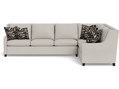 Modern Charcoal Grey Sectional Sofa, L-Shaped Layout