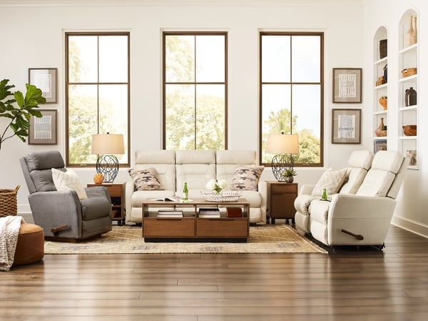 Modern Gray Sectional Sofa Layout Modular Natural Wood Accents Contemporary