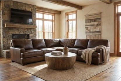 Modern L-Shaped Sectional Sofa with Low Profile Back