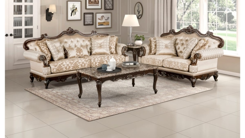 Modern Track Arm Sofa: Deep Seating, Oatmeal Woven Upholstery, Block Feet