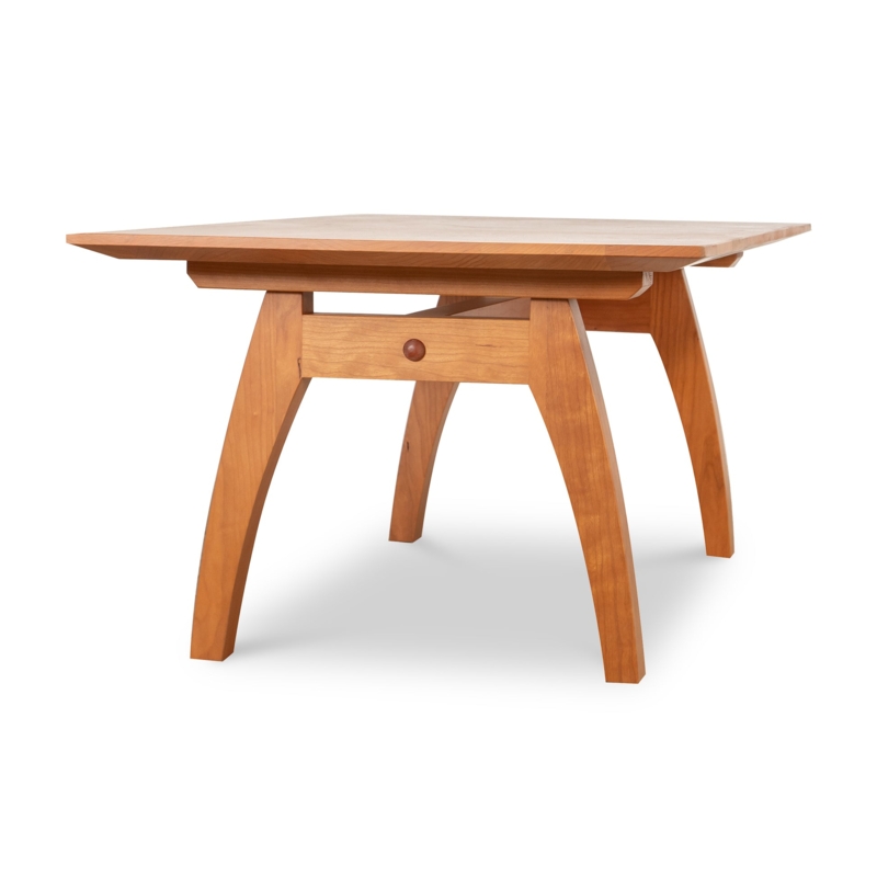 Modern Trestle Coffee Table in Natural Wood with Angled Legs