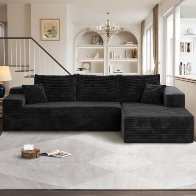 Modular Cloud Sectional Sofa, White Low Profile Lounge