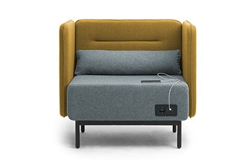 Modular Sectional Sofa Curved Silhouette with USB Ports