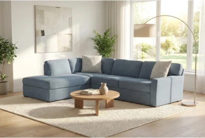 Modular Sectional Sofa Jungle Green 2-Piece Modern Living Room