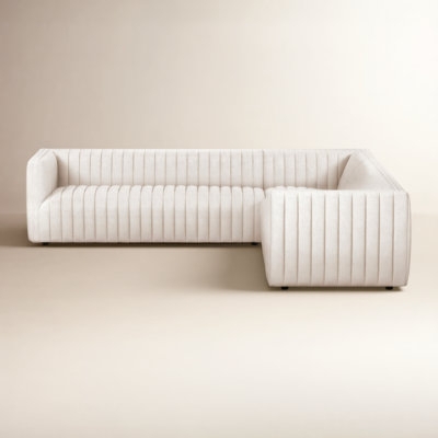Modular Sectional Sofa Light Gray Symmetrical Low Profile Corner