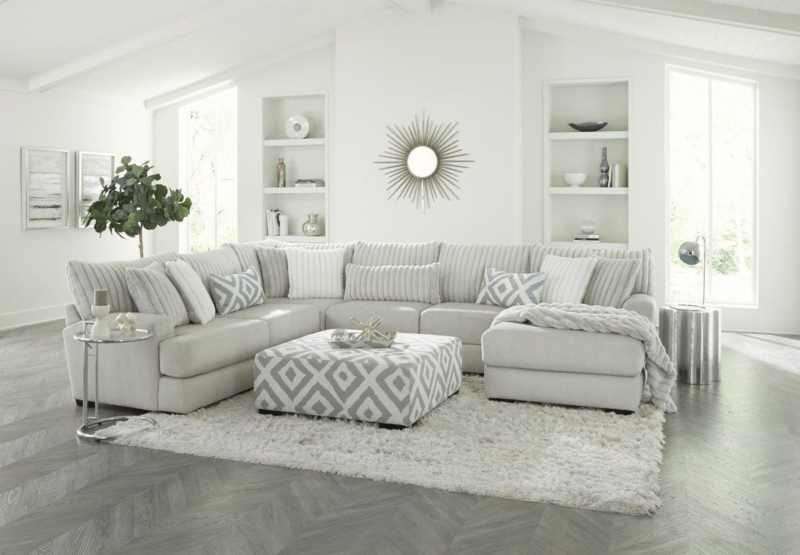 Modular Sectional with Oversized Cushions and Low Profile