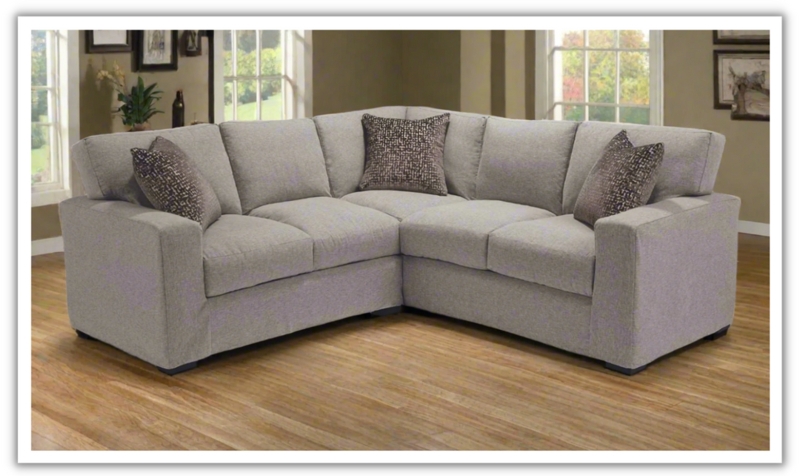 Modular Slipcover Sectional Sofa Off-White Skirted Base
