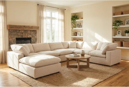 Modular U-Shaped Sectional with Reversible Design & Ottoman
