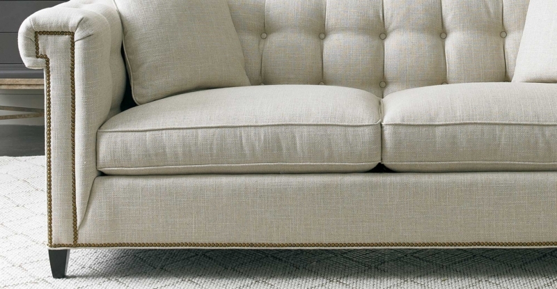 Navy Accent Chair with Double Nailhead Trim, Tailored Upholstery
