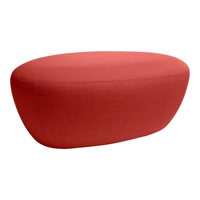 Organic Pouf Set Tonal Green Pebble Silhouette Scandinavian Seating