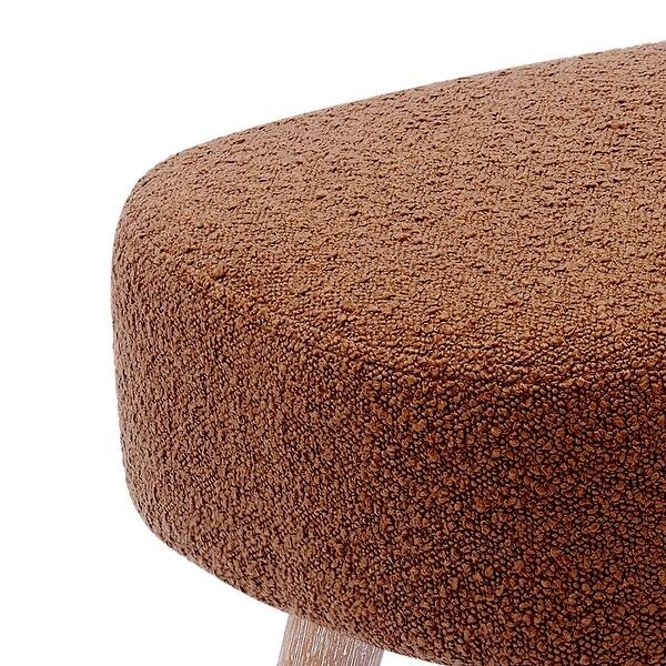 Ottoman Boucle Cylindrical Silhouette Off White Minimalist