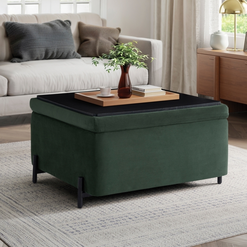 Ottoman Dusty Rose Velvet Round Gold Base Band Luxe Vanity Stool