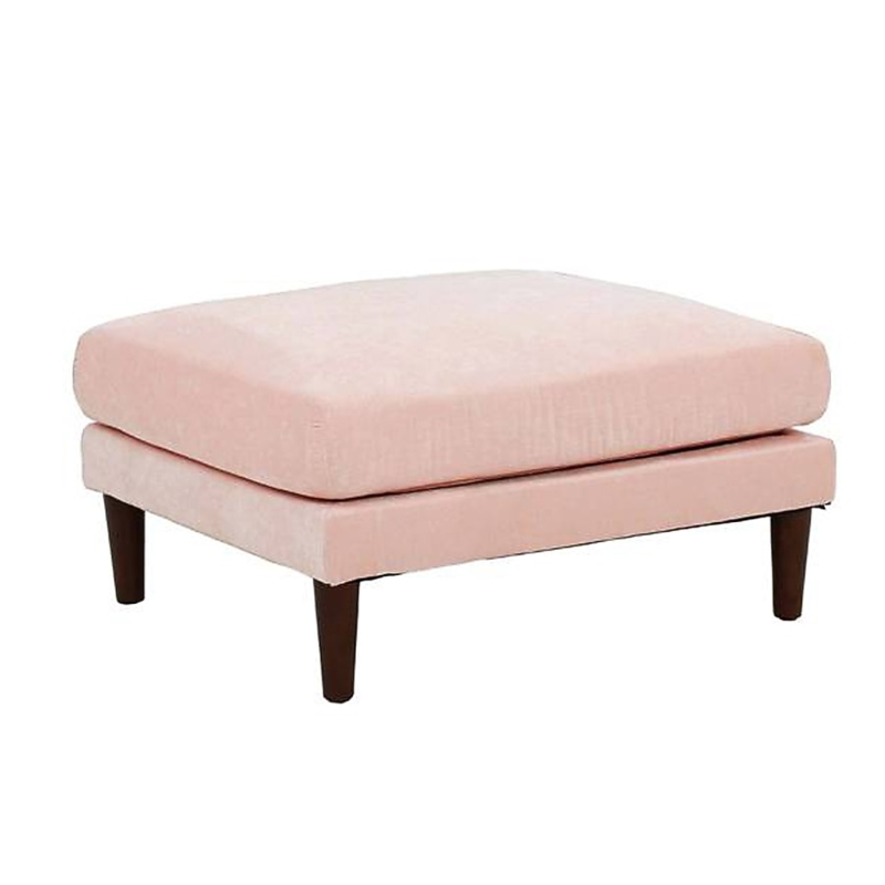 Ottoman Modular Square Box Cushion Tapered Wood Legs