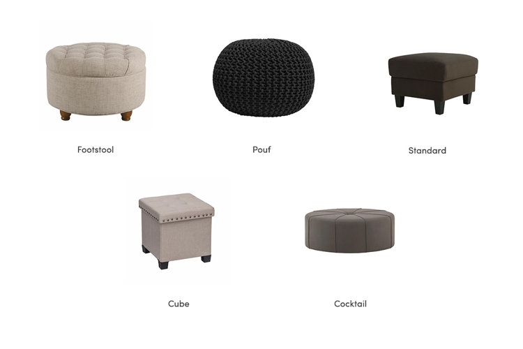 Ottoman Round Button Tufted Cream Boucle Texture Neutral Lounge Styling