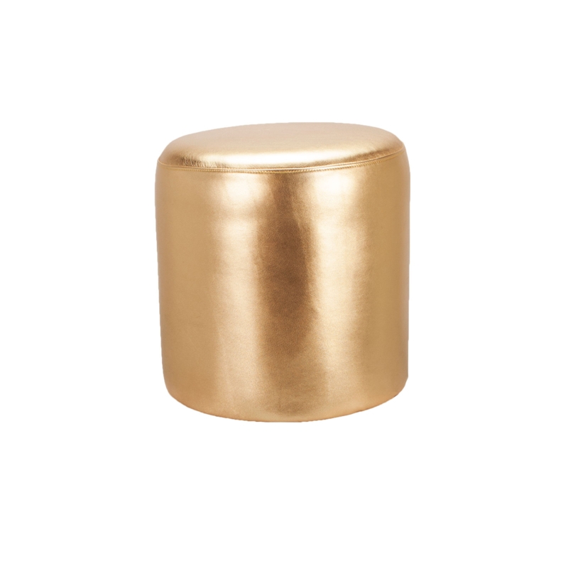Ottoman Vertical Pleats Metallic Glam Finish
