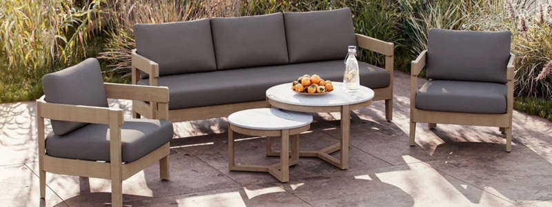Outdoor Seating Group Deep Seating High Contrast Frame Poolside Lounge