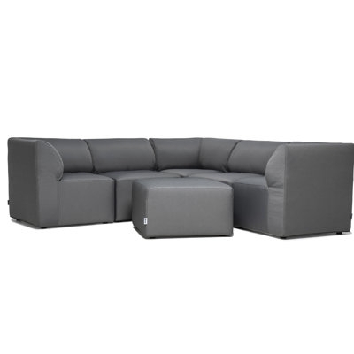 Outdoor Sectional Charcoal Unstructured Frame Low Profile Patio