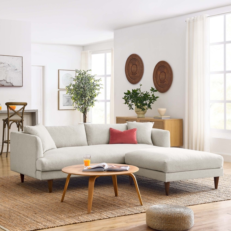 Outdoor Sofa with Overstuffed Silhouette and Low Profile for Patio
