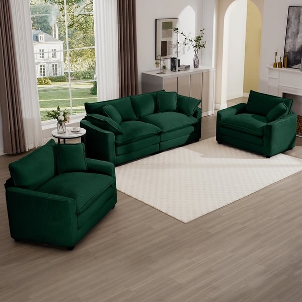 Patio Conversation Set with Woven Grid Texture and Teal Accents
