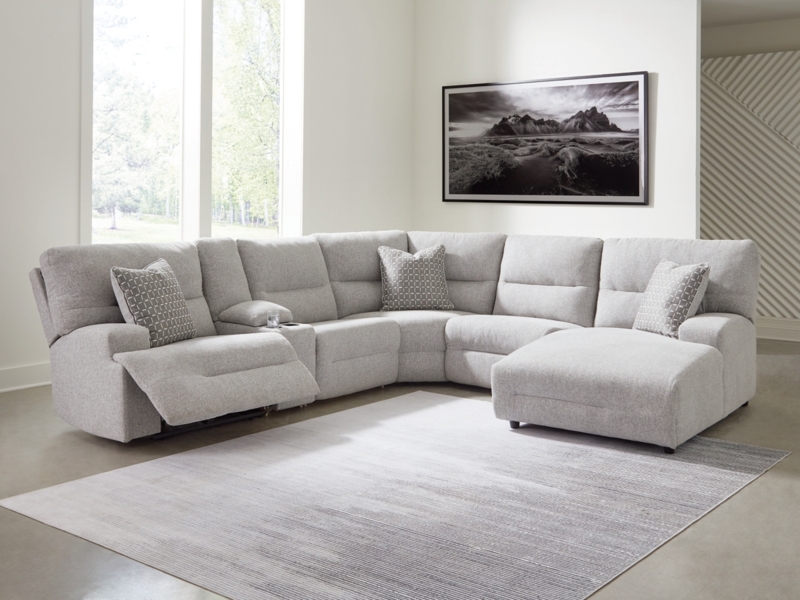 Performance Fabric Modular Sectional with Chaise Lounge