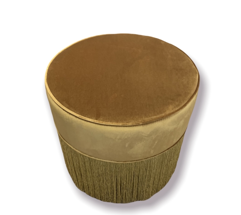 Pouf Gold Sparkle Texture Shimmering Metallic
