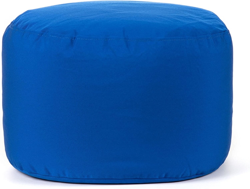 Pouf Vibrant Blue Bean Bag Fill Side Handle Contemporary