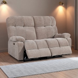 Power Reclining Loveseat with Center Console and Cup Holders