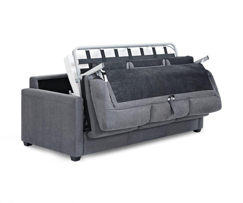 Queen Sleeper Sofa Fold Out Mattress Track Arms Scandinavian Style