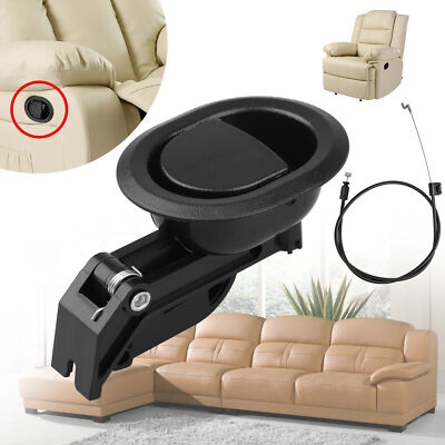 Recliner Handle Furniture Replacement Kit Oval Matte Finish S-Hook Tip