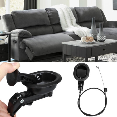 Recliner Handle Recessed Pull for Sofa Matte Black Oval Design S-Tip