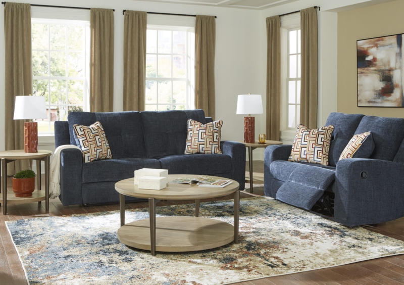 Reclining Living Room Set Divided Back Charcoal Gray Sofa Set