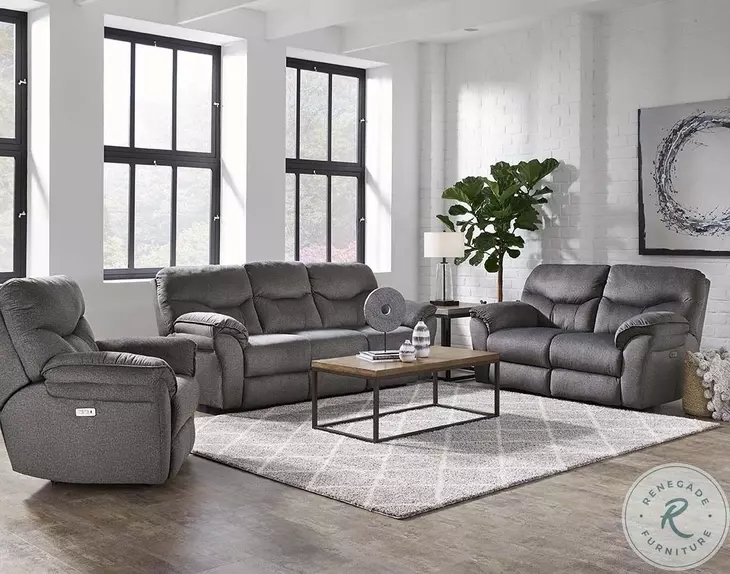 Reclining Living Room Set Power Adjustable Headrests Storage Console