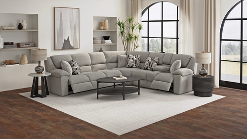 Reclining Sectional Sofa with Split Back and Integrated Consoles