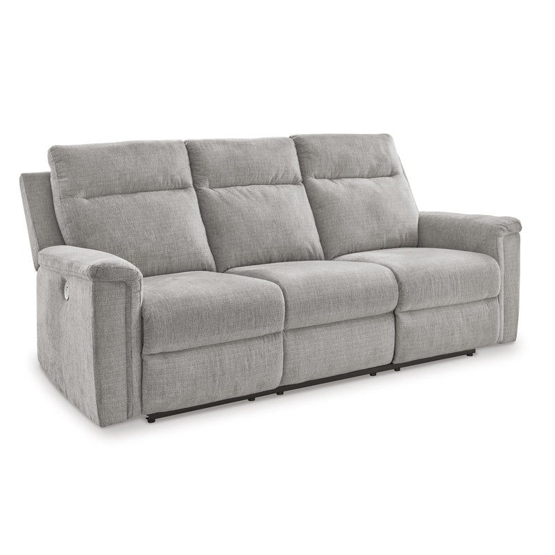 Reclining Sofa Charcoal Grey with Pillow Top Arms