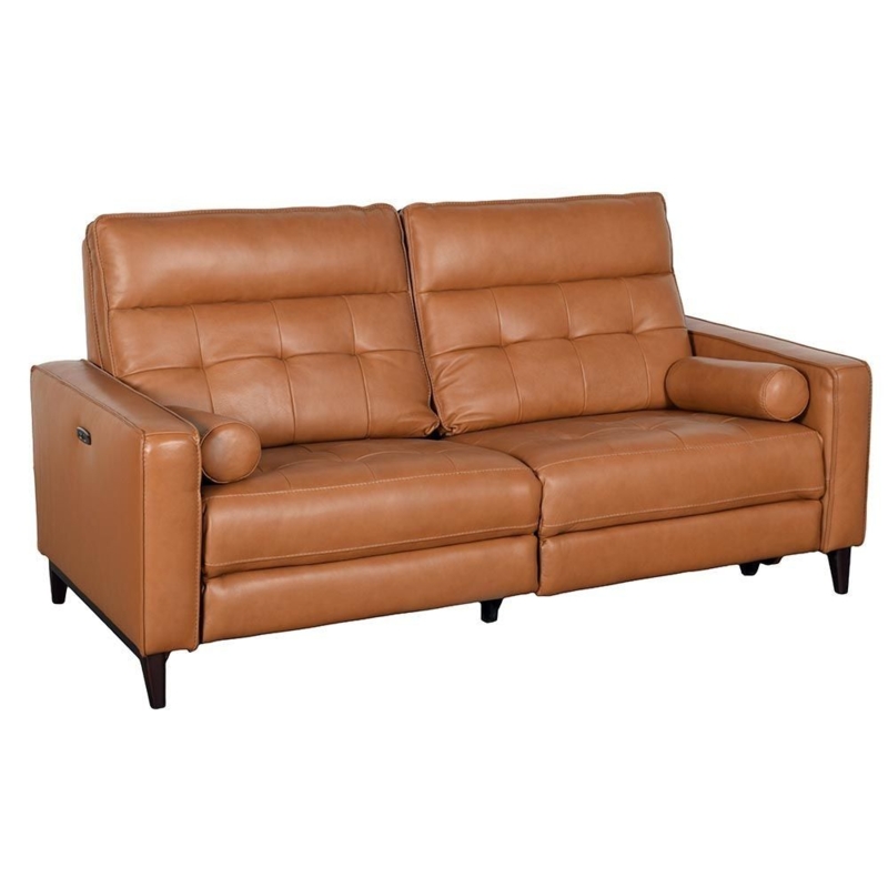 Reclining Sofa Leather Like Horizontal Seams Traditional