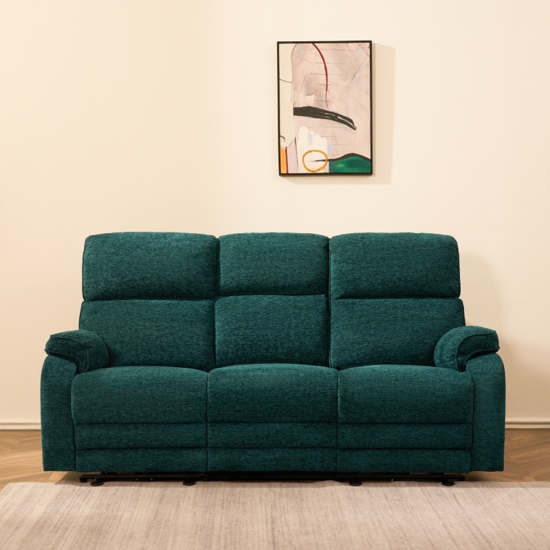 Reclining Sofa Powered Upholstered Padded Arms Integrated Footrests