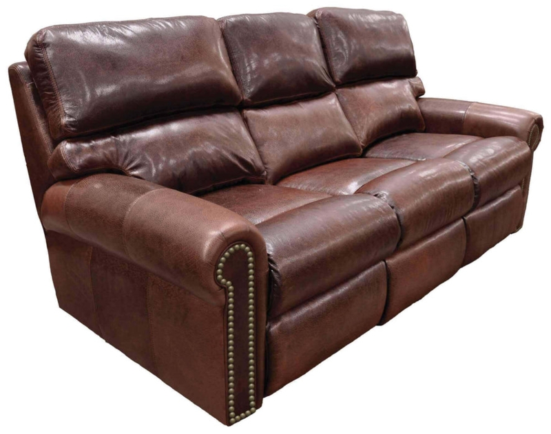 Reclining Sofa, Rolled Arms, Triple Split Back, Classic Living Room