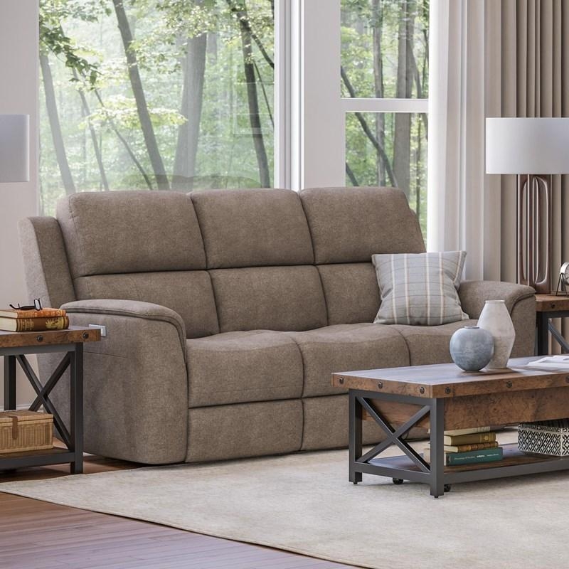 Reclining Sofa Track Arm with Divided Backrest Feature