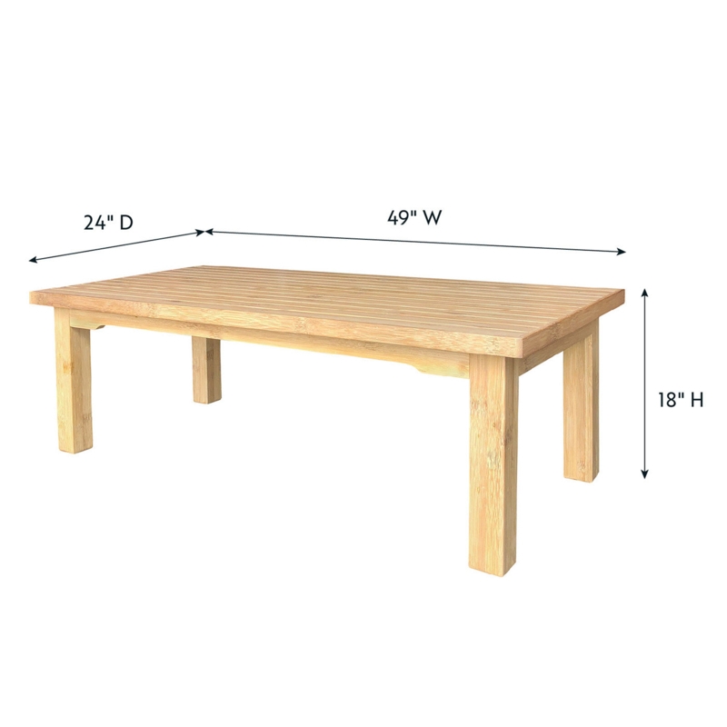 Rectangular Coffee Table with Angled Tapered Legs