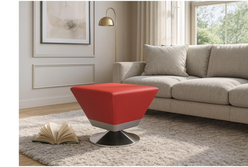Red Poufs & Ottomans | Living Spaces