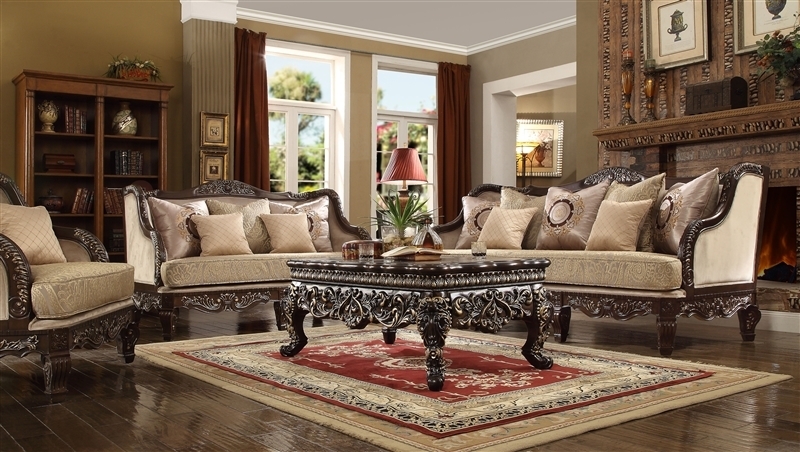 Rococo Living Room Set: Antique Bronze Finish and Cabriole Legs (68 chars)