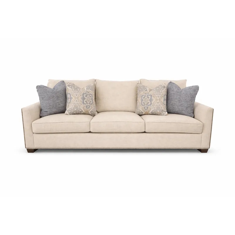 Rolled Arm Sofa, Nailhead Trim, T-Cushion Seat, Classic Style