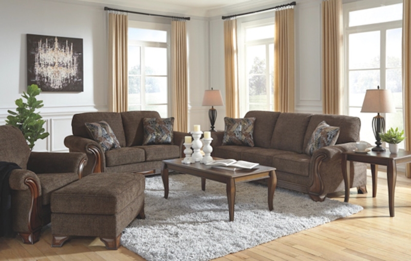 Rustic Leather Living Room Set with Distressed Cognac Upholstery.