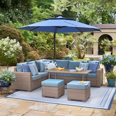 Sectional Removable Cushions Patio Conversation Sets at