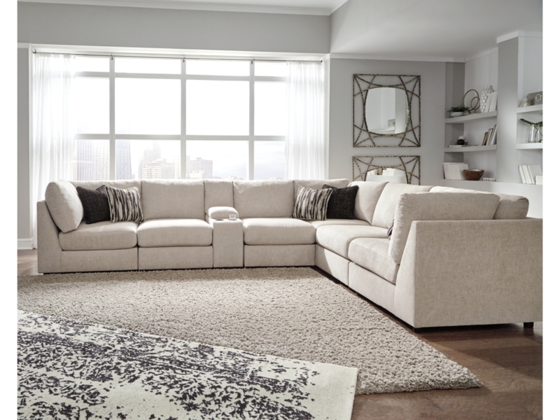 Sectional Sofa 7-Piece Modular Power Reclining Console
