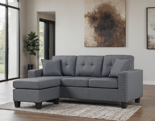 Sectional Sofa Brown U-Shaped Design Contemporary Scatter Backs