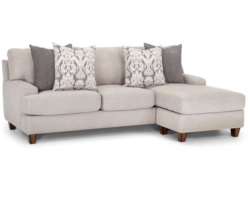 Sectional Sofa Charcoal Gray Reversible Chaise Block Arms Apartment