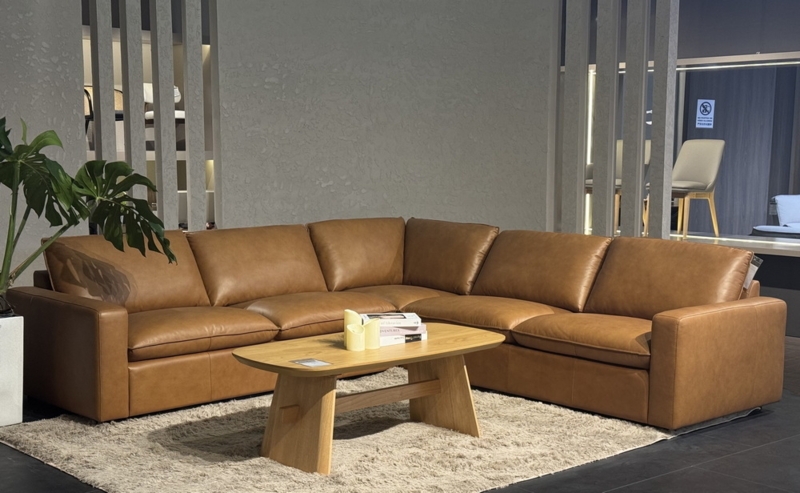 Sectional Sofa Charcoal Grey Generous Scale Wedge Corner Contemporary